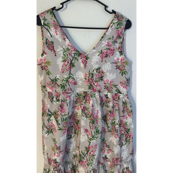 💖 LAZYBONES Floral V Neck Sleeveless Mini Dress SMALL - Picture 3 of 8